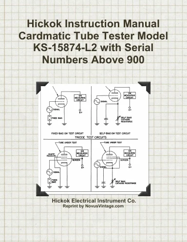 Image of Hickok Tube Tester Settings - Aaron Nabil