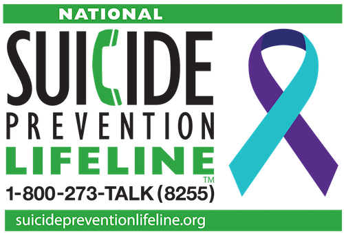 Image of Suicide Prevention Lifeline 1-800-273-8255